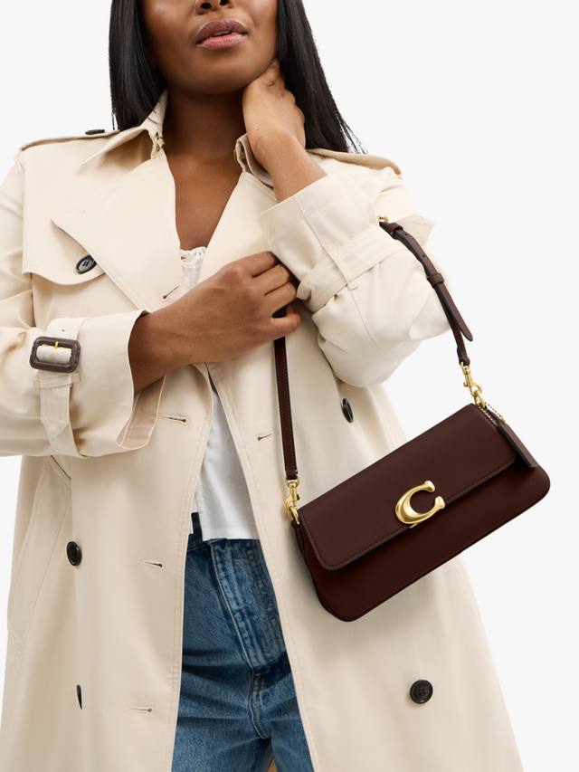 Jet Leather Shoulder Bag