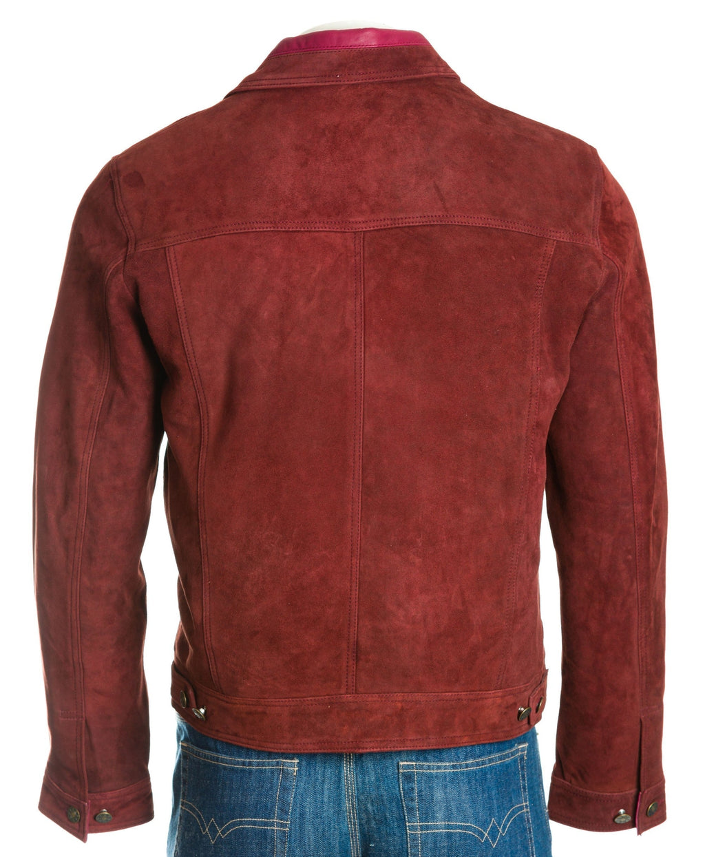 Burgundy Denim Suede Antonio